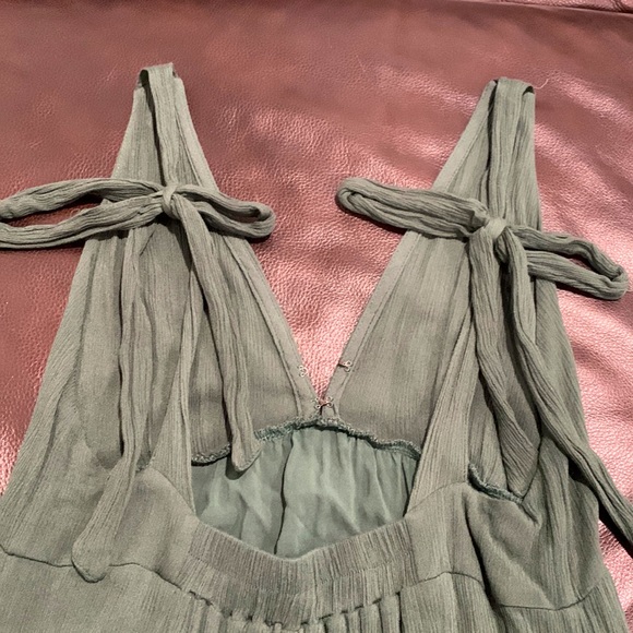 Abercrombie & Fitch Tie strap babydoll midaxi dress - Picture 3 of 6